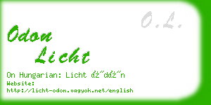 odon licht business card
